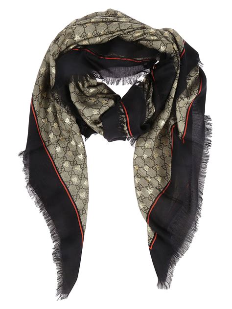 gucci bee print scarf|Gucci Scarves and Wraps for Women .